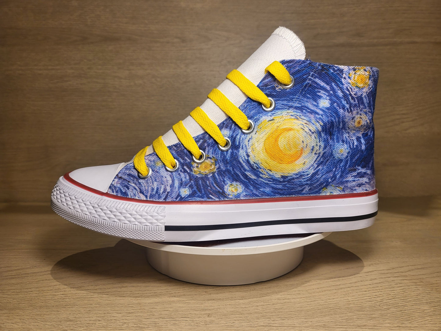 Custom Printed Converse Style Canvas Medium/High Top Trainers Shoes | Artist Inspired Painting | Art Lovers Personalised Gift