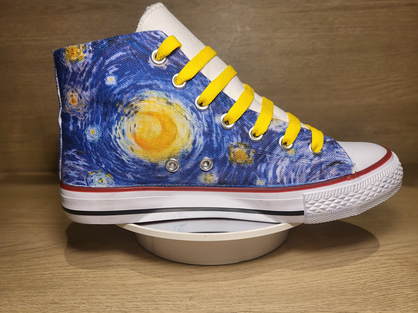 Custom Printed Converse Style Canvas Medium/High Top Trainers Shoes | Artist Inspired Painting | Art Lovers Personalised Gift